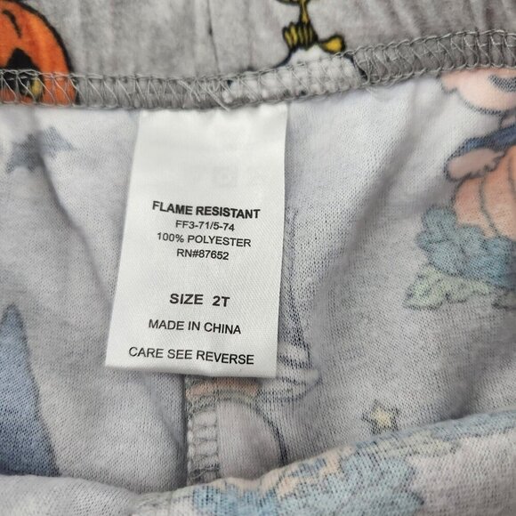 Peanuts Toddler Size 2T Elastic Waist Pull On Halloween PJ Pants - Picture 2 of 3